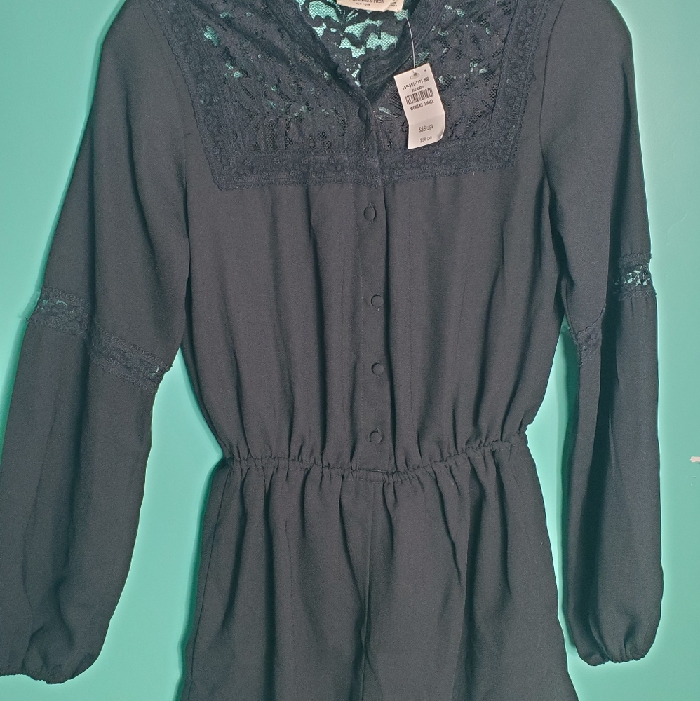 Abercrombie Long Sleeve Shorts Romper